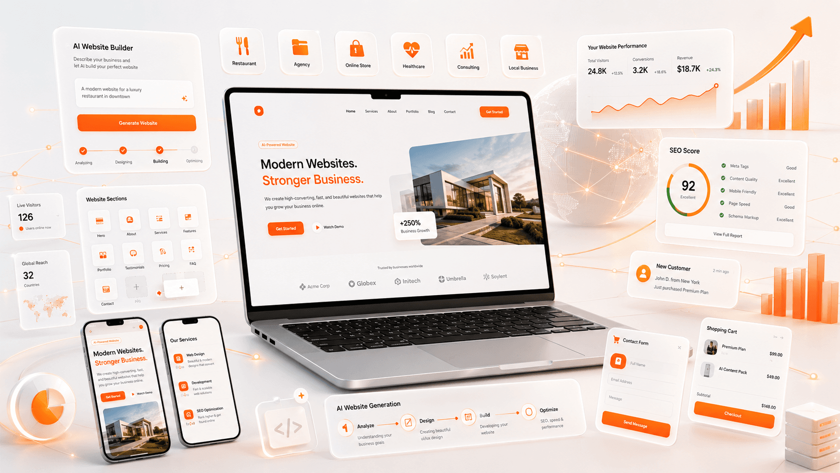 WebEasys AI website builder preview